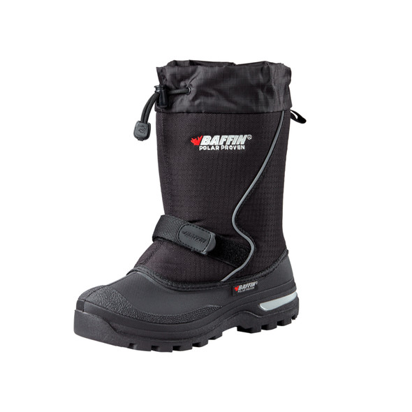 product variation Baffin Mustang youth black kids winter boot with a snow collar and ankle strap image