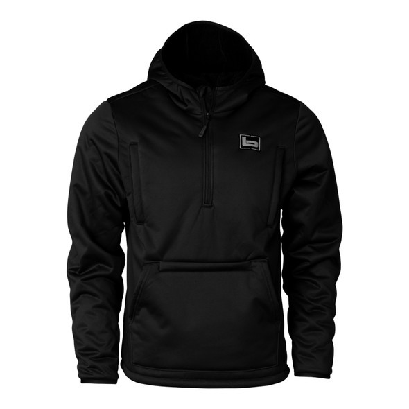 product variation Banded Mens Fanatech softshell half zip hoodie with a coral fleece lining image