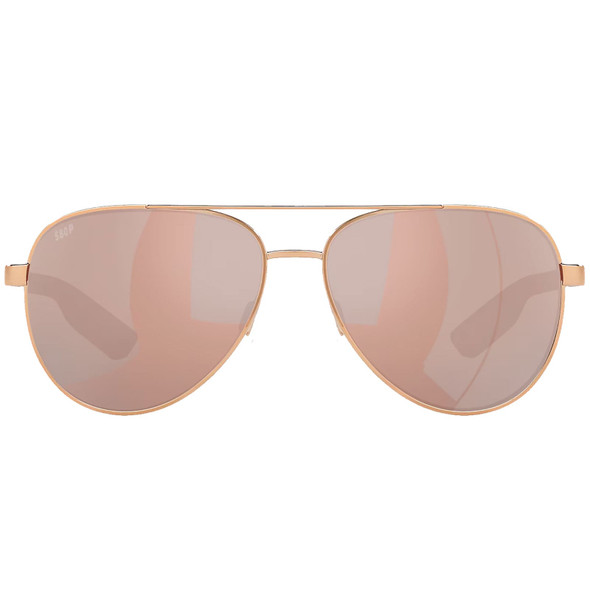 product variation COSTA DEL MAR Men's Peli Shiny Rose Gold/Copper Silver Mirror Polarized Sunglasses (06S4002-40022157) image