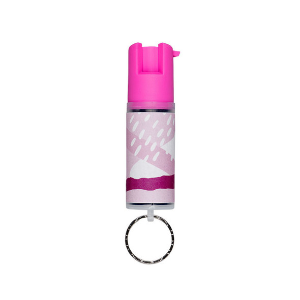 product variation SABRE Pink Abstract 25 Bursts Pepper Spray with Key Ring (KR-NBCF-02) image