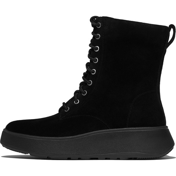 product variation FITFLOP F-Mode Suede Lace-Up Flatform All Black Ankle Boots (E1U-090) image