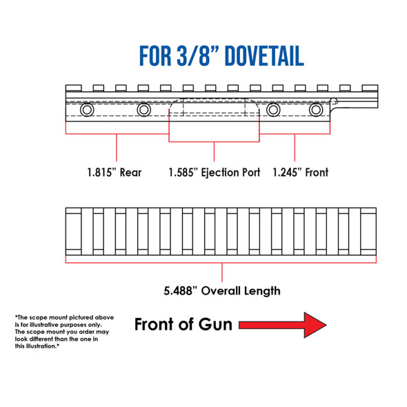 product variation EVOLUTION GUN WORKS HD CZ 452, 453, 455, 511 3/8 Picatinny Rail Scope Mount 20 MOA (80902) image