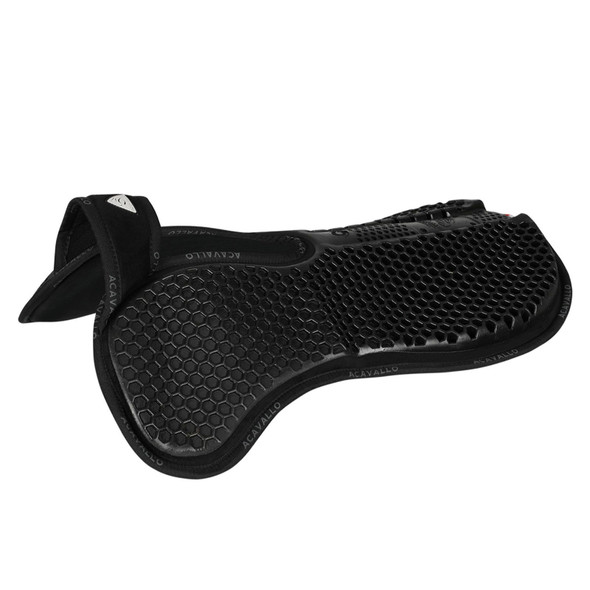 product variation ACAVALLO Memory Foam Withers Free Shape Black Hexagonal Gel Half Pad and Back Riser (AC216-09-OS) image