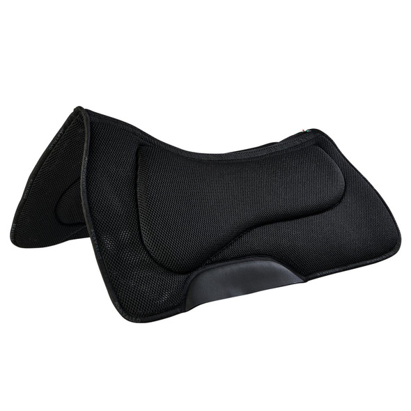 product variation Acavallo black Western saddle pad in 3D spacer fabric and memory foam image