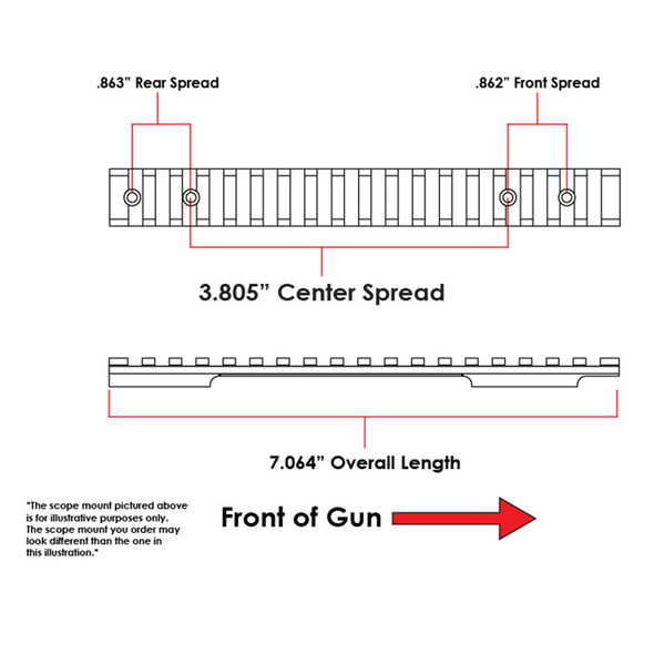 product variation EVOLUTION GUN WORKS HD 30 MOA Picatinny Rail Scope Mount For Winchester 70 Pre-64 STD/Post 64 Long Action (80603) image