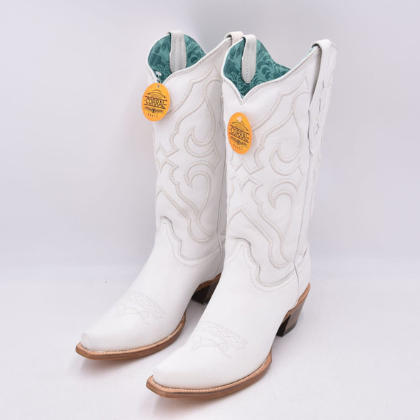 product variation Open Box (Great condition, limited use): CORRAL Ld White Embroidery, Size: 10, Width: M (Z5046-M-10) image