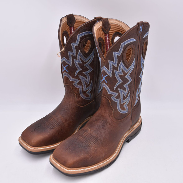 product variation Open Box (Great condition, limited use): TWISTED X Men's Lite Cowboy Workboot, Color: Brown Pebble/Brown Pebble, Size: 10.5, Width: EE (MLCS003-10.5-EE0 image