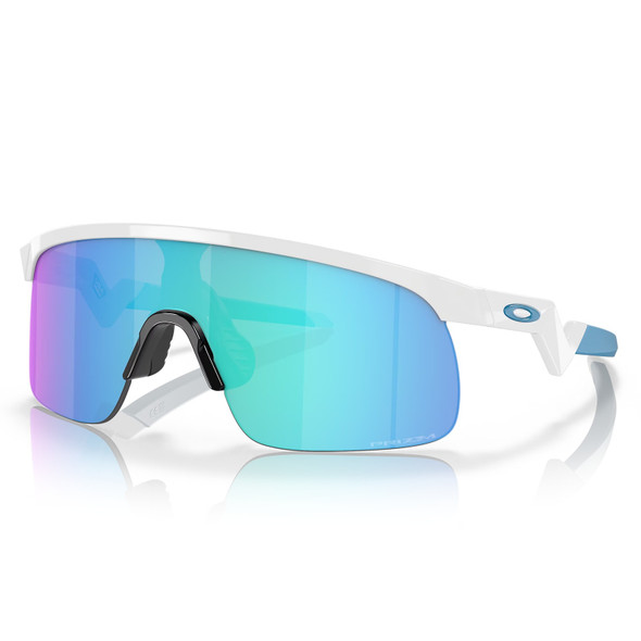 product variation OAKLEY Youth Resistor Polished White Frame/Prizm Sapphire Lenses Sunglasses (OJ9010-0723) image