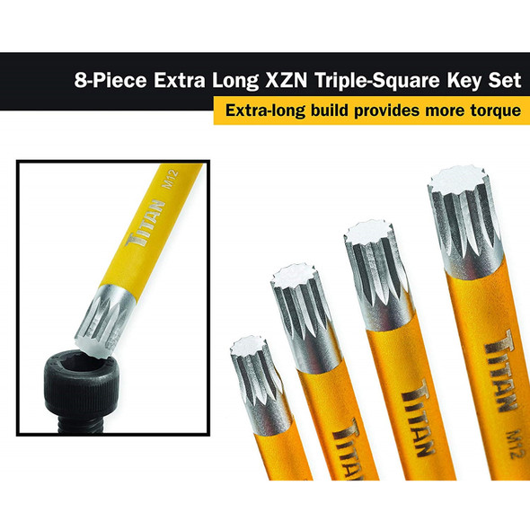 product variation TITAN 8-Piece Extra-Long XZN Triple-Square Key Set (12733) image
