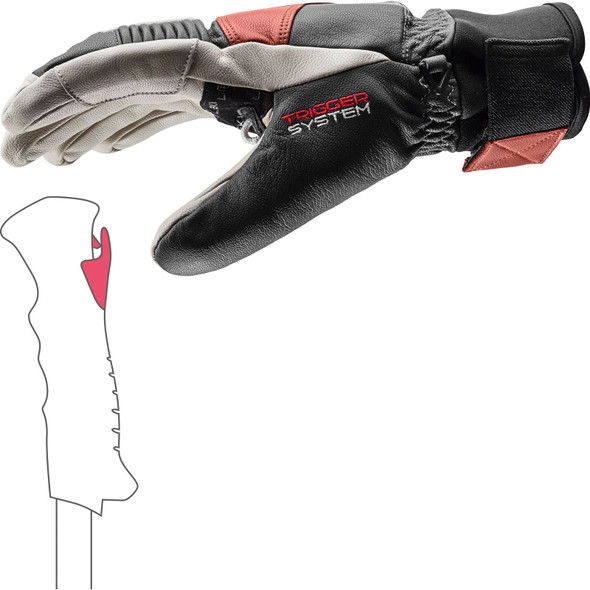 product variation LEKI Patrol 3d Fraphite/Off White/Maroon Gloves (653833301) image