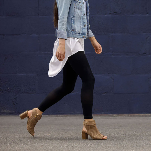 product variation VIM&VIGR Footless Black Opaque Cotton 15-20 mmHg Compression Tights (V1N-072A-0123) image