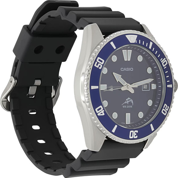 product variation CASIO Men's Blue Dive Watch with Black Resin Strap (MDV106B-2AV) image