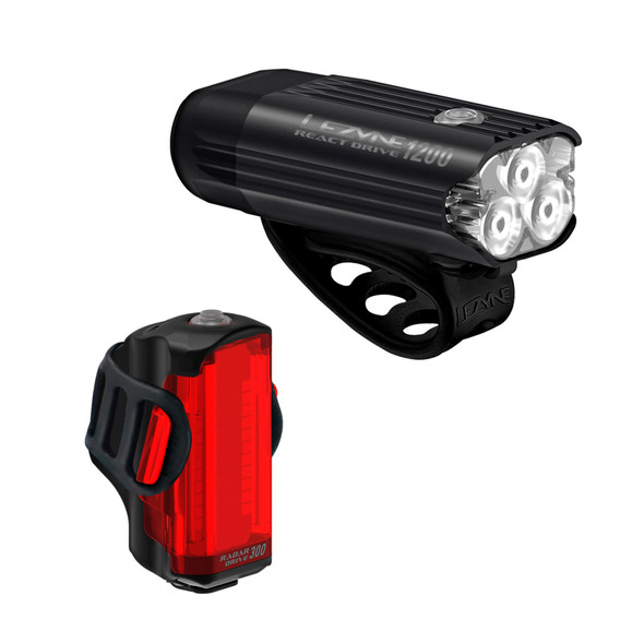 product variation LEZYNE Radar React System Matte Black Front and Rear LED Bike Lights (1-LED-43P-V117) image