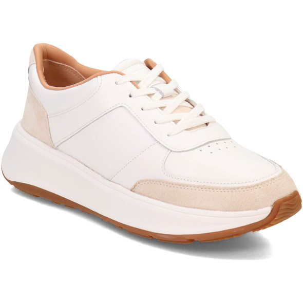product variation Open Box (Damaged package): FITFLOP F-Mode Leather/Suede Flatform Sneakers, Color: Urban White, Size: 6 (FR1-194-040) image