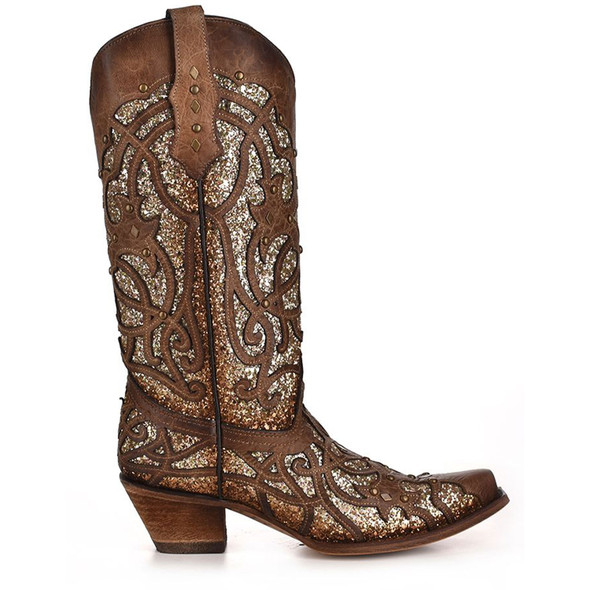 product variation Open Box (Damaged package): CORRAL Womens Orix Glitter Inlay & Studs, Size: 9, Width: M (C3331-LD-M-9) image