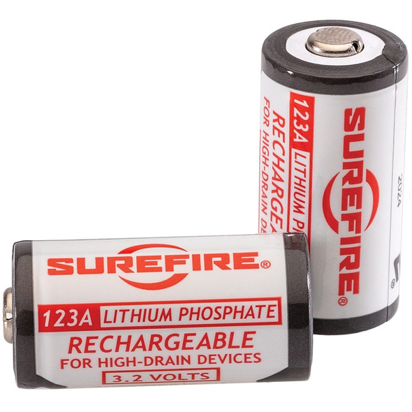 product variation SUREFIRE Two SFLFP123 Lithium Iron Phosphate Rechargeable Batteries & Charger (SFLFP123-KIT) image