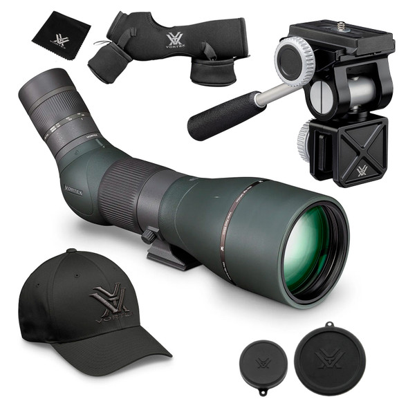 product variation VORTEX Razor HD 27-60x85 Angled Spotting Scope w/ Pro Car Window Mount & Men's Flexfit Cap image