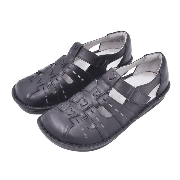 product variation Open Box (Great condition, limited use): ALEGRIA Pesca Women's sandals, Color: Black Butter, Size: 37, Width: M (PES-641-37) image