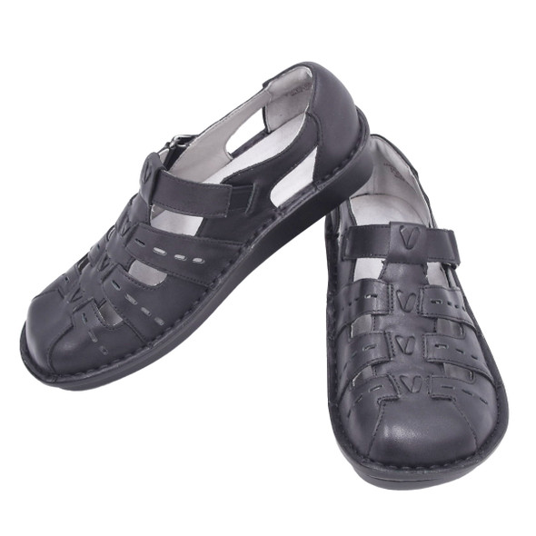 product variation Open Box (Great condition, limited use): ALEGRIA Pesca Women's sandals, Color: Black Butter, Size: 37, Width: M (PES-641-37) image
