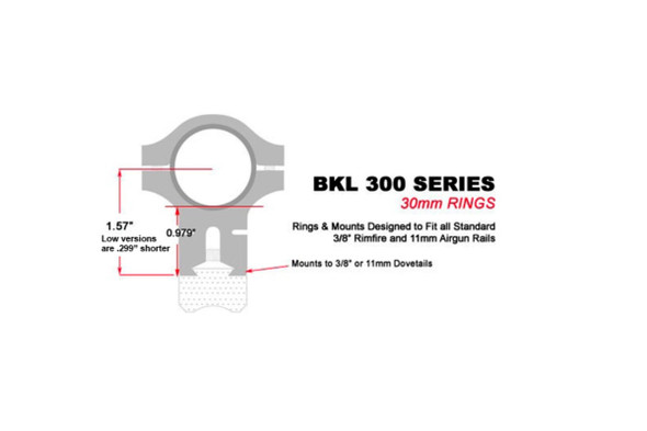product variation BKL Long 30mm Medium Dovetail Single Scope Ring (BKL-S-300) image
