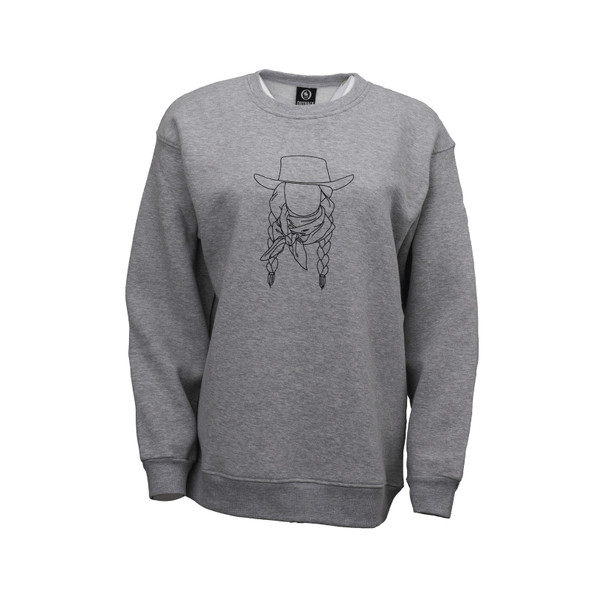 product variation OUTBACK TRADING Women's Jordan Gray Crewneck Sweatshirt (40271-GRY) image