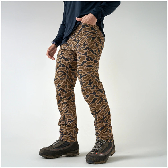 product variation Burlebo men's Gauge Camo Challenger pants, 4-way stretch quick dry with articulated knees image