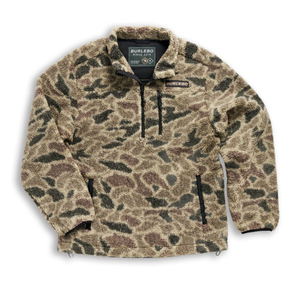 product variation BURLEBO Rocky Mountain Camo Sherpa Quarter Zip Pullover (RMQZ) image
