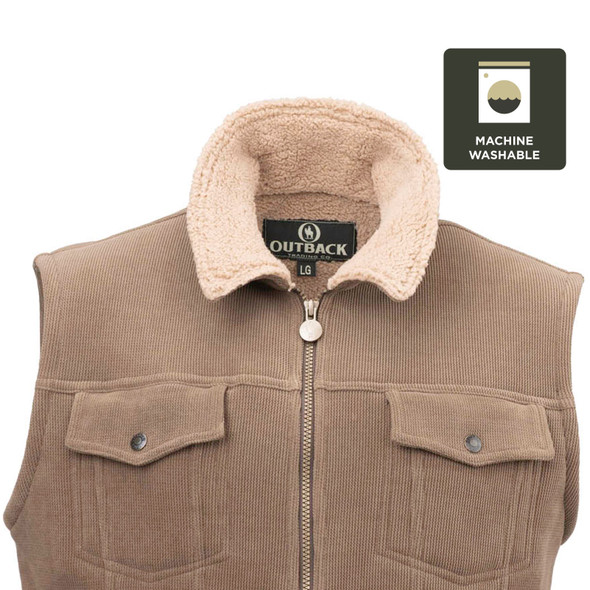 product variation OUTBACK TRADING Men's Calvin Brown Vest (29901-BRN) image