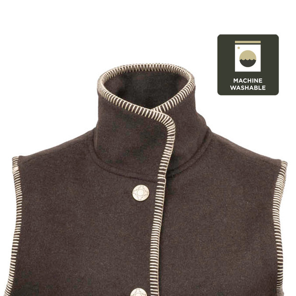 product variation OUTBACK TRADING Women's Susan Brown Vest (29922-BRN) image