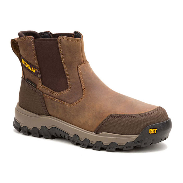 product variation CAT Men's Threshold Rebound Chelsea Waterproof Steel Toe Bison Work Boots (P91783) image