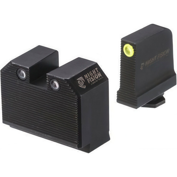 product variation NIGHT FISION Optics Ready Yellow Front Ring/Black Rear Rings Stealth Night Sight Set for Walther PDP/PPQ w/ DPP/509t/Acro (WAL-277-469-494-YGZG) image