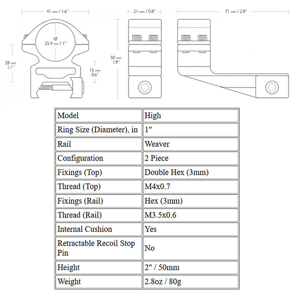 product variation 1in | Weaver | High image
