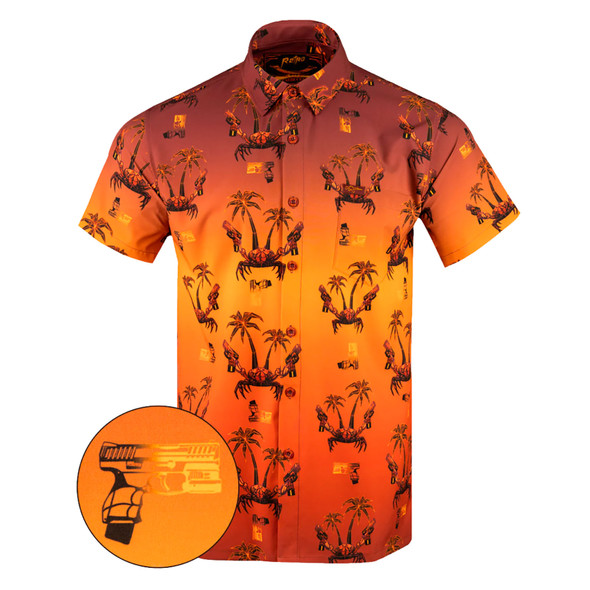 product variation RETRO RIFLE Synth Crab Button Down Short Sleeve Shirt (82297284) image