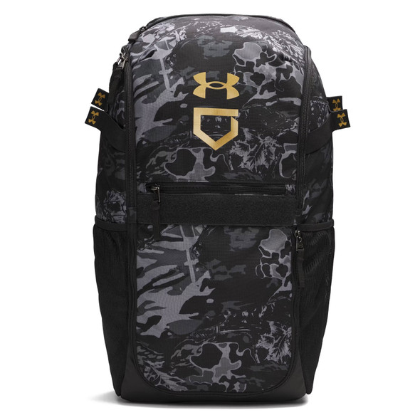 product variation UNDER ARMOUR UA Utility Print Black/Metallic Gold Baseball Backpack (1369318-005-OSFA) image