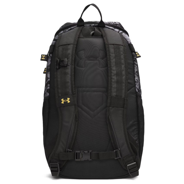 product variation UNDER ARMOUR UA Utility Print Black/Metallic Gold Baseball Backpack (1369318-005-OSFA) image