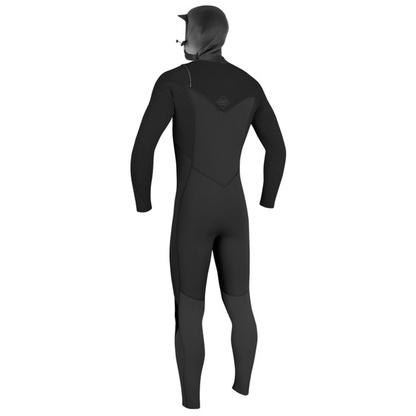 product variation O'NEILL Hyperfreak 5/4mm+ Chest Zip Full Black Wetsuit with Hood (5347-A00) image