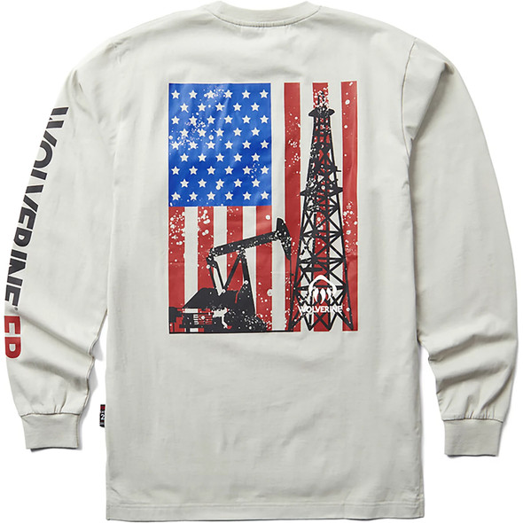 product variation WOLVERINE Men's FR Graphic Tee Smoke Long Sleeve Work Shirt (W1211470-022) image