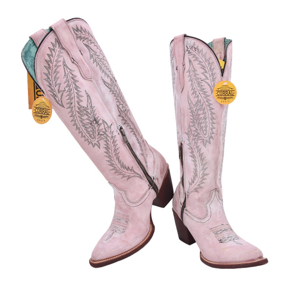 product variation Open Box (Great condition, limited use): CORRAL Ld Rose Embroidery Tall Top, Size: 9.5, Width: M (E1447-M-9.5) image