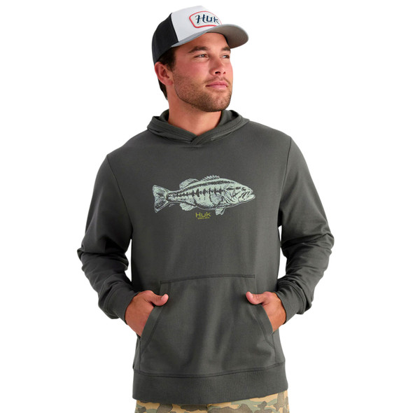 product variation HUK Men's Edisto KC Back to Basics Terry Dark Shadow Hoodie (H1300139-060) image