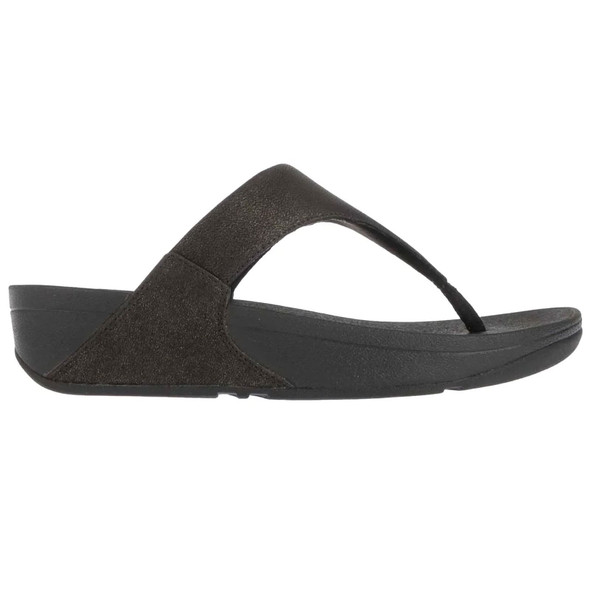 product variation FITFLOP Women's Lulu Shimmer All Black Toe-Post Sandals (EU9-090) image
