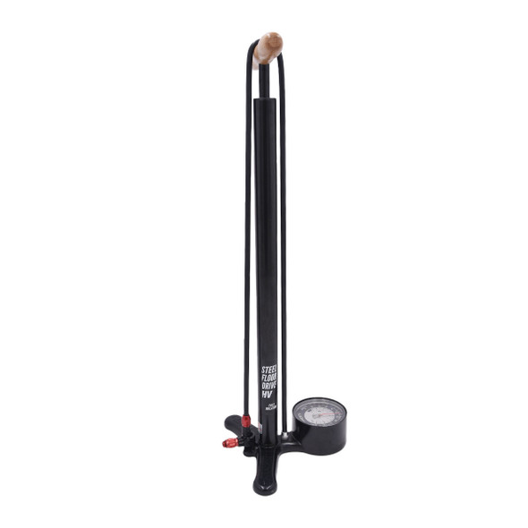product variation Open Box (Great condition, limited use): LEZYNE Steel HV Floor Drive 3.5 Flat Black High Volume Bicycle Floor Pump (1-FP-STHVFLDR-V147) image