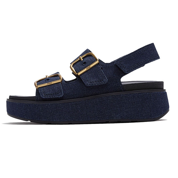 product variation FITFLOP Women's GEN-FF Max Buckle Dark Denim Back-Strap Sandals (A3A-D71) image