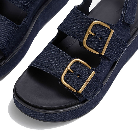 product variation FITFLOP Women's GEN-FF Max Buckle Dark Denim Back-Strap Sandals (A3A-D71) image