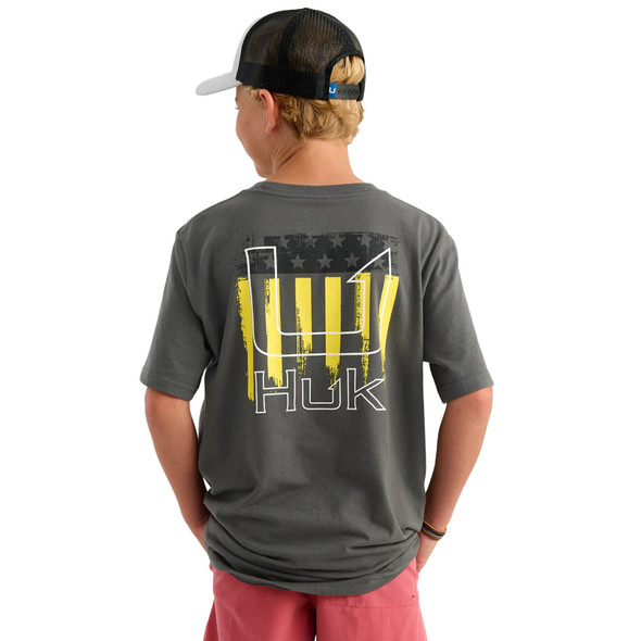 product variation HUK Kid's Salute Dark Shadow Short Sleeve Shirt (H7100070-060) image