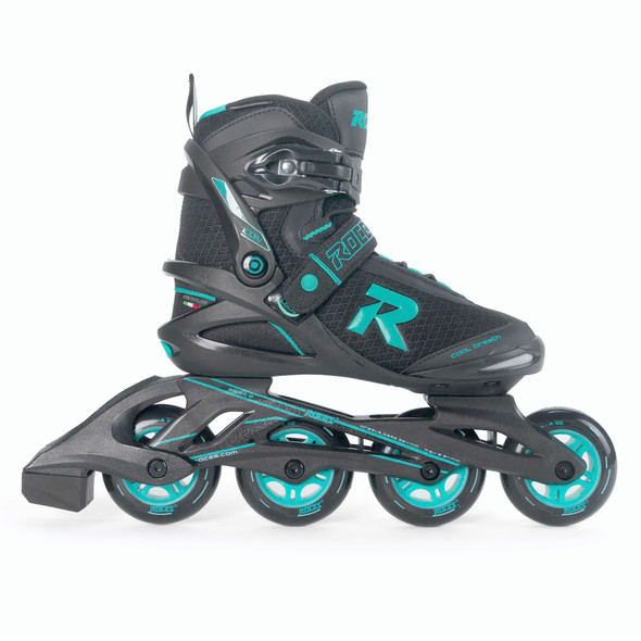 product variation Open Box (Damaged package): ROCES Inline  Icon, Color: Black/Aqua, Size: 8W (ICON-400822-00001-39) image