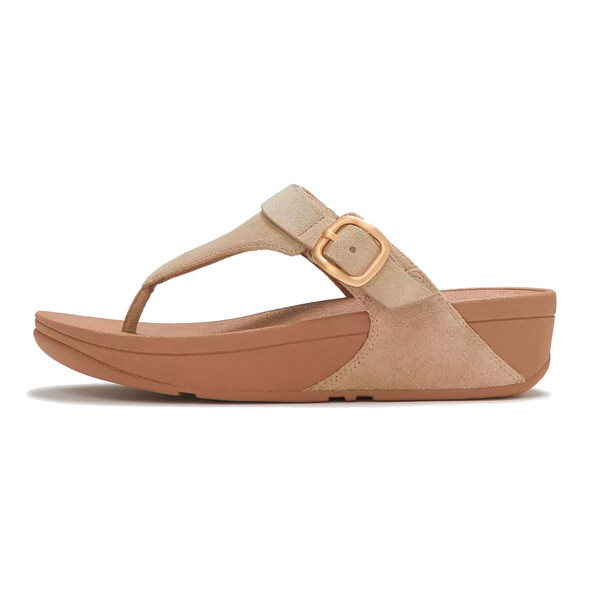 product variation FITFLOP Lulu Buckle Suede Toe-Post Cappuccino Sandals (A4J-923) image