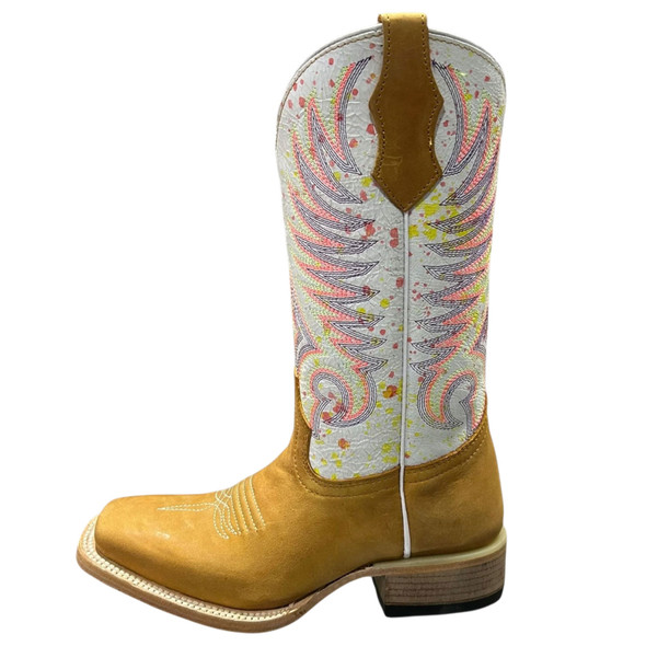 product variation CORRAL Teens Circle G Embroidery Square Toe Tan/White Boots (J7125-TN) image