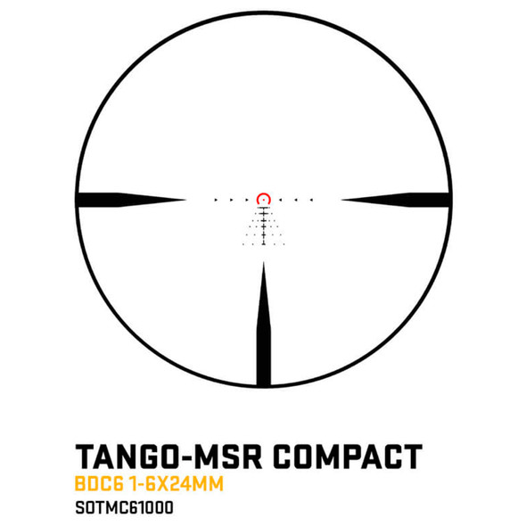 product variation SIG SAUER TANGO-MSR Compact 1-6x24mm Illum BDC-6 Reticle Riflescope w/ ROMEO1 and Mount (SOTMC61000-R1) image