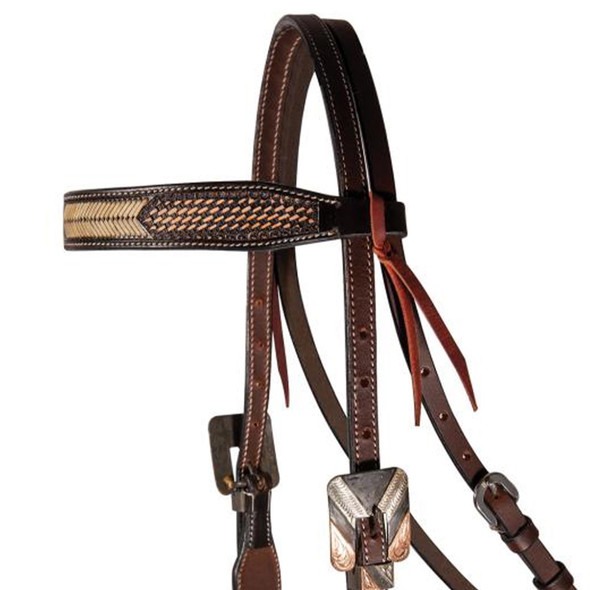 product variation PROFESSIONAL'S CHOICE Chocolate Arrowhead Browband Headstall (3P4037) image