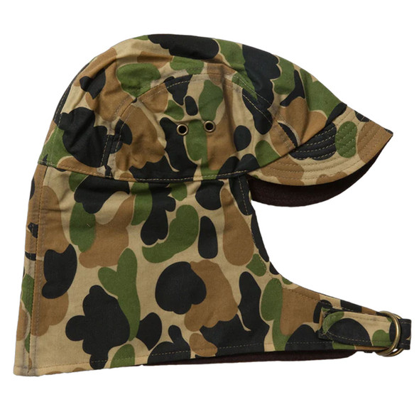 product variation Avery Heritage Refuge waxed cotton ear flap hunting cap in Old School camo image